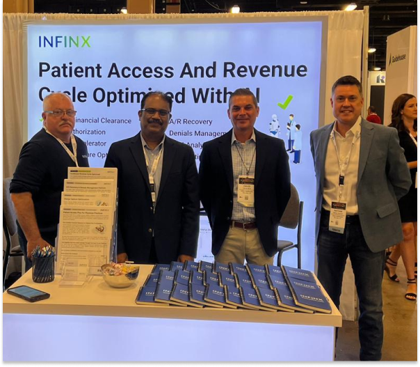 Infinx - Tradeshow Event - Booth - Patient Access And Revenue Cycle Optimized With AI-Navaneeth Nair David Byrd
