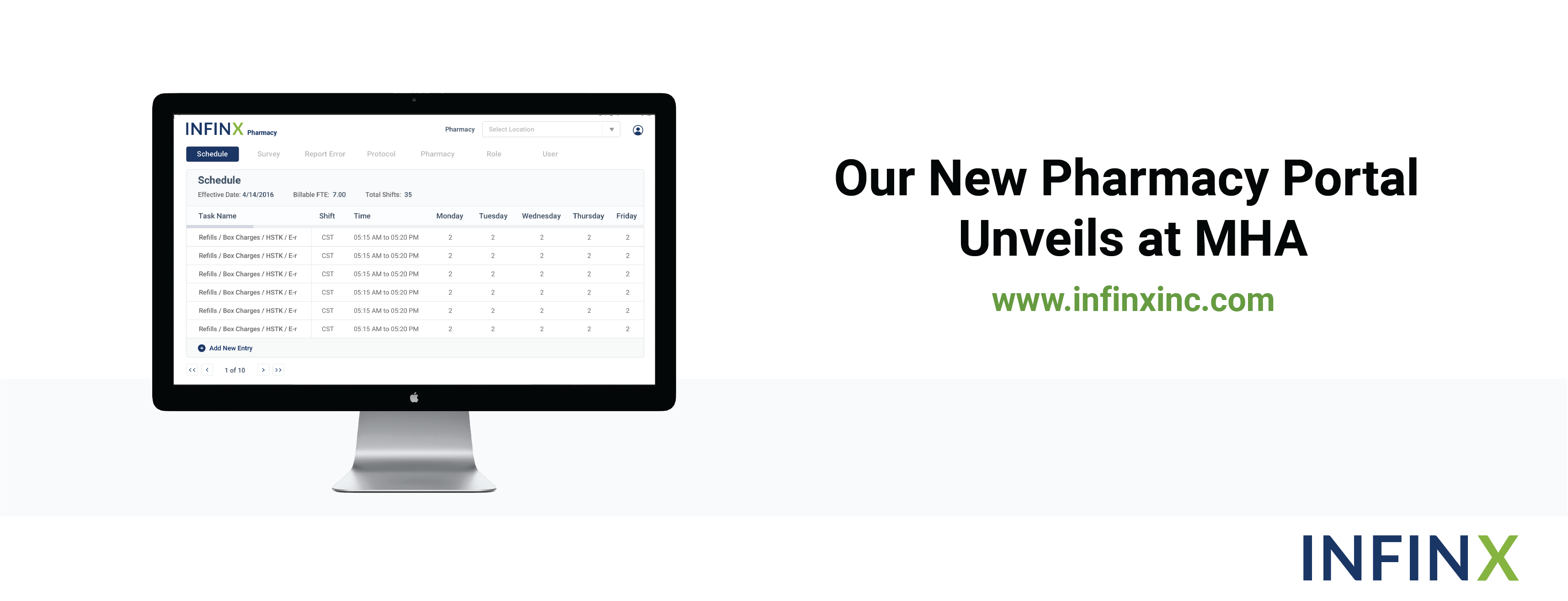 Infinx New Pharmacy Portal