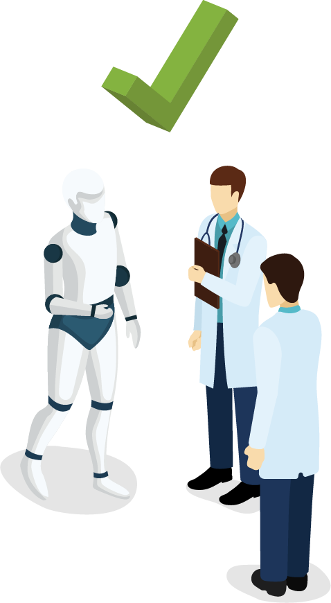 robot doctors checkmark