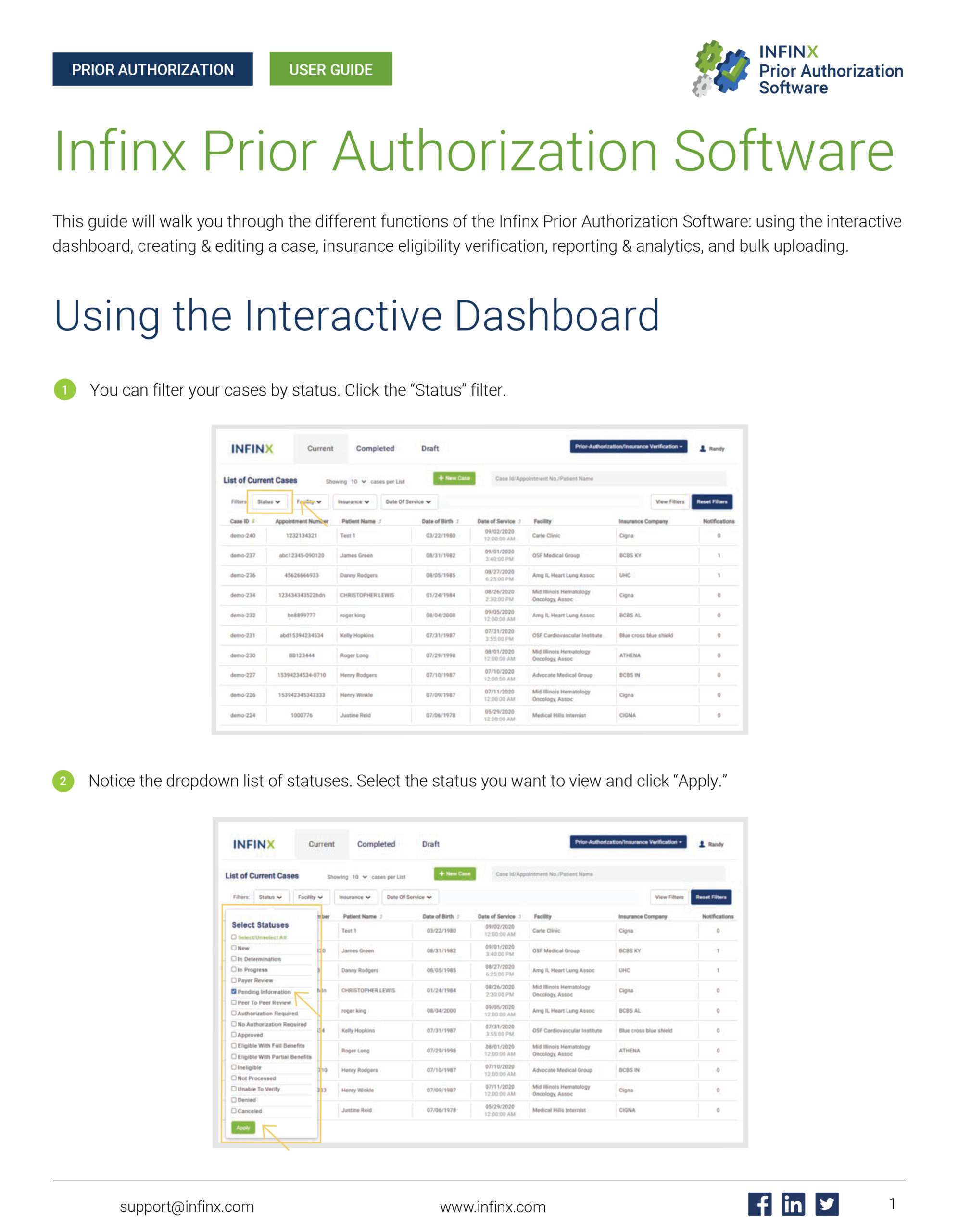 Infinx - User Manual - Prior Authorization Software Comprehensive User Guide - Dec2020 - 5