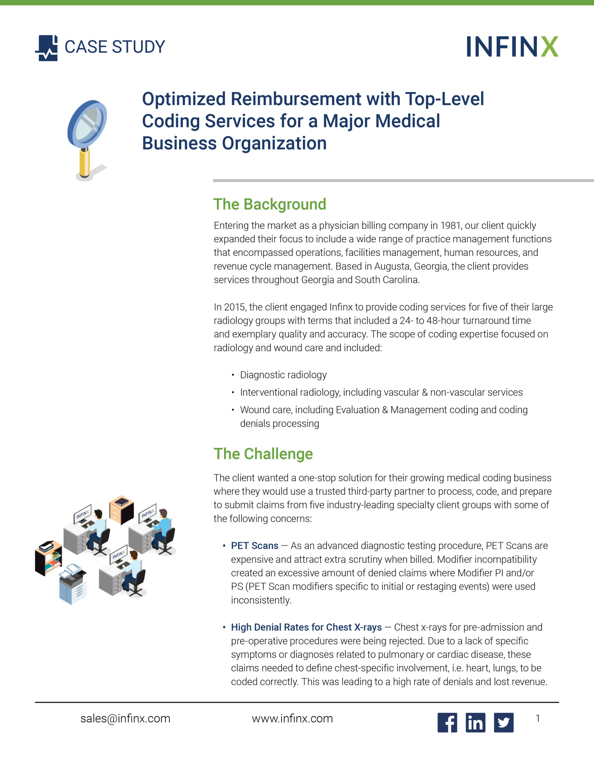 Infinx - Case - Study - Medical Coding Specialists for Mgmt Org - March2021 - 1