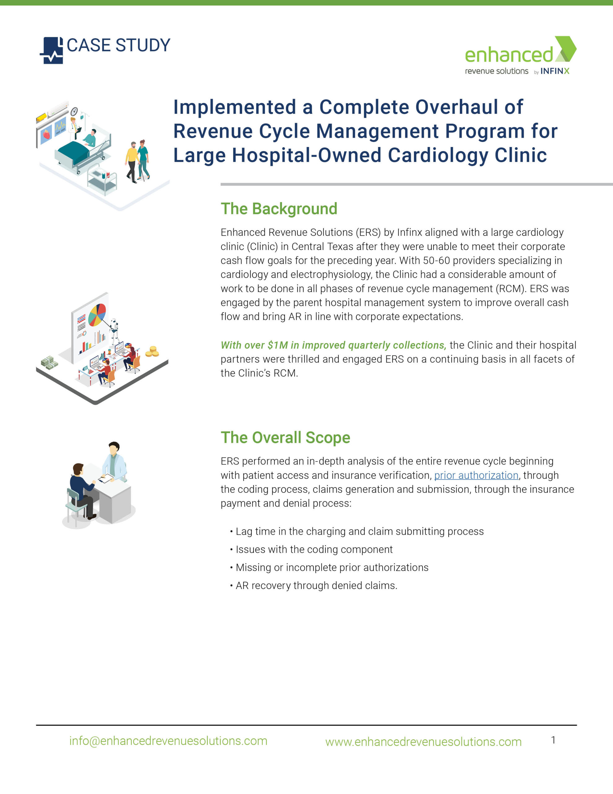 Infinx ERS - Case Study - Implemented Complete Overhaul of Revenue Cycle Management Program for Large Hospital Owned Cardiology Clinic - May2021 1