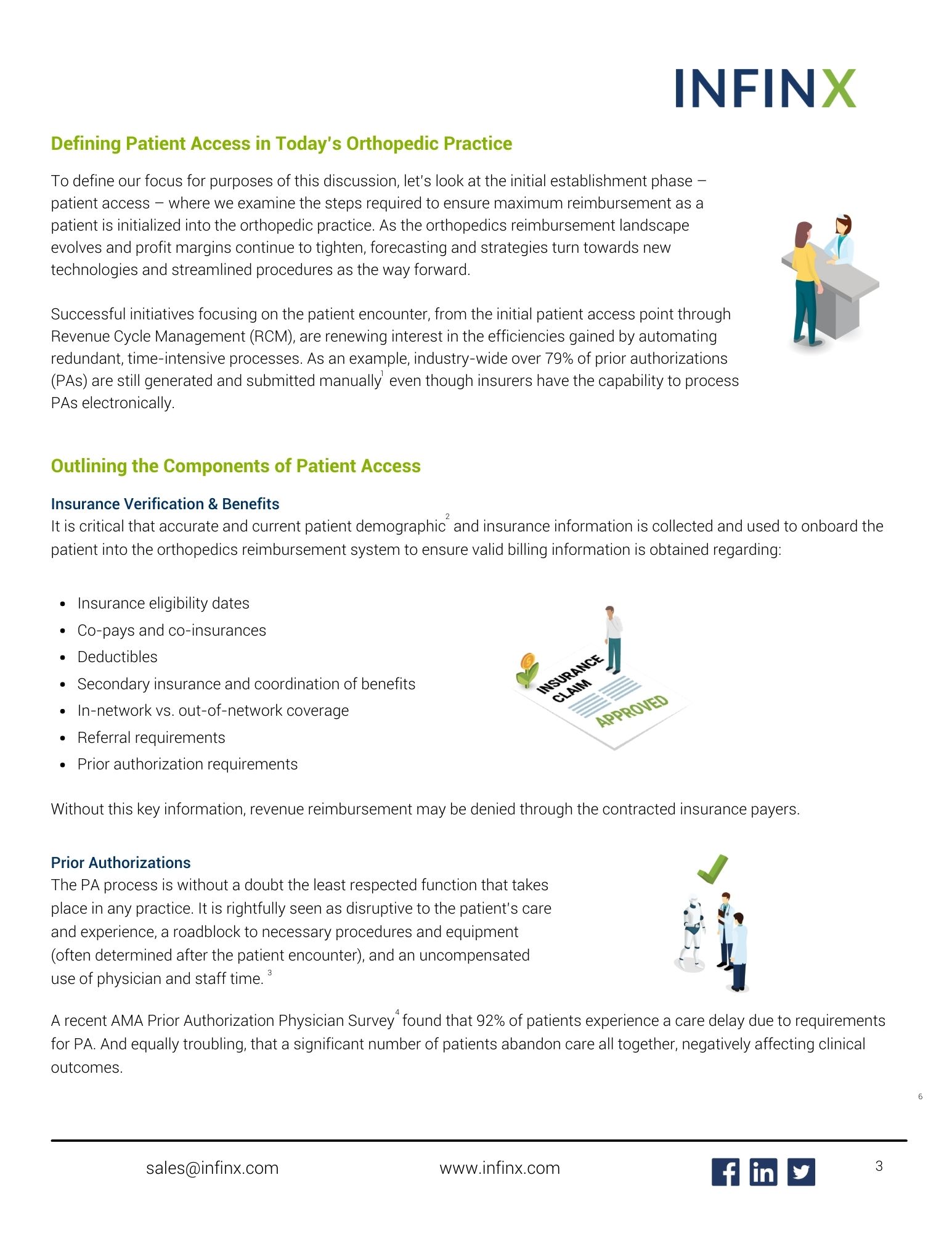 Infinx - White Paper - Automated Patient Access Solutions for Orthopedics - May 2021 3