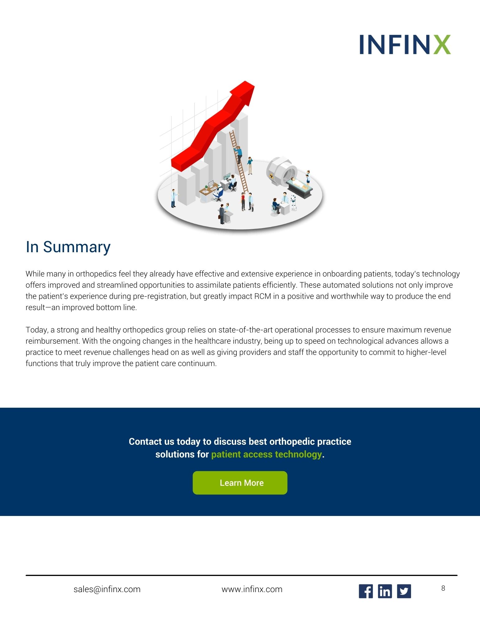 Infinx - White Paper - Automated Patient Access Solutions for Orthopedics - May 2021 8