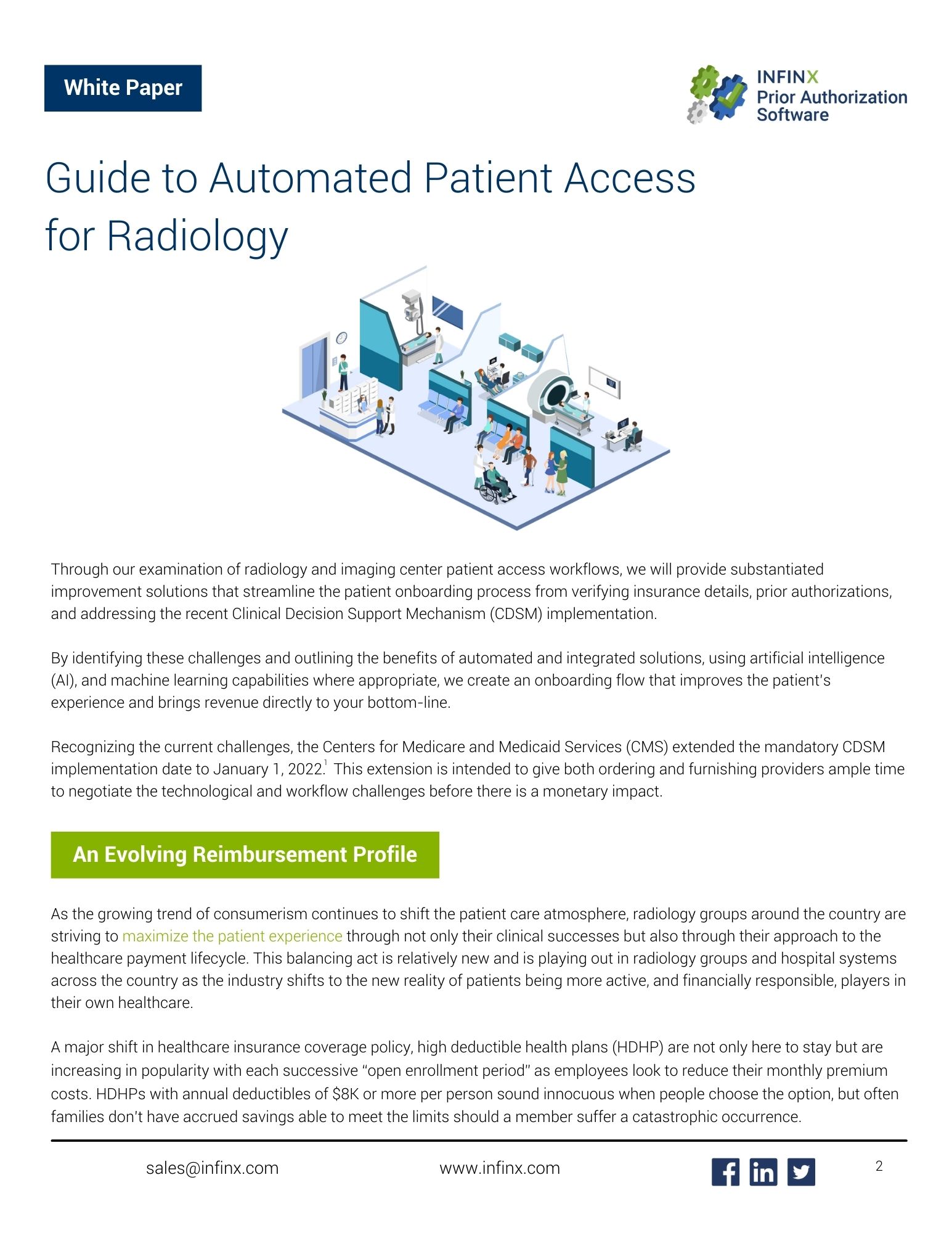 Infinx - White Paper - Guide to Automated Patient Access for Radiology - May 2021 2