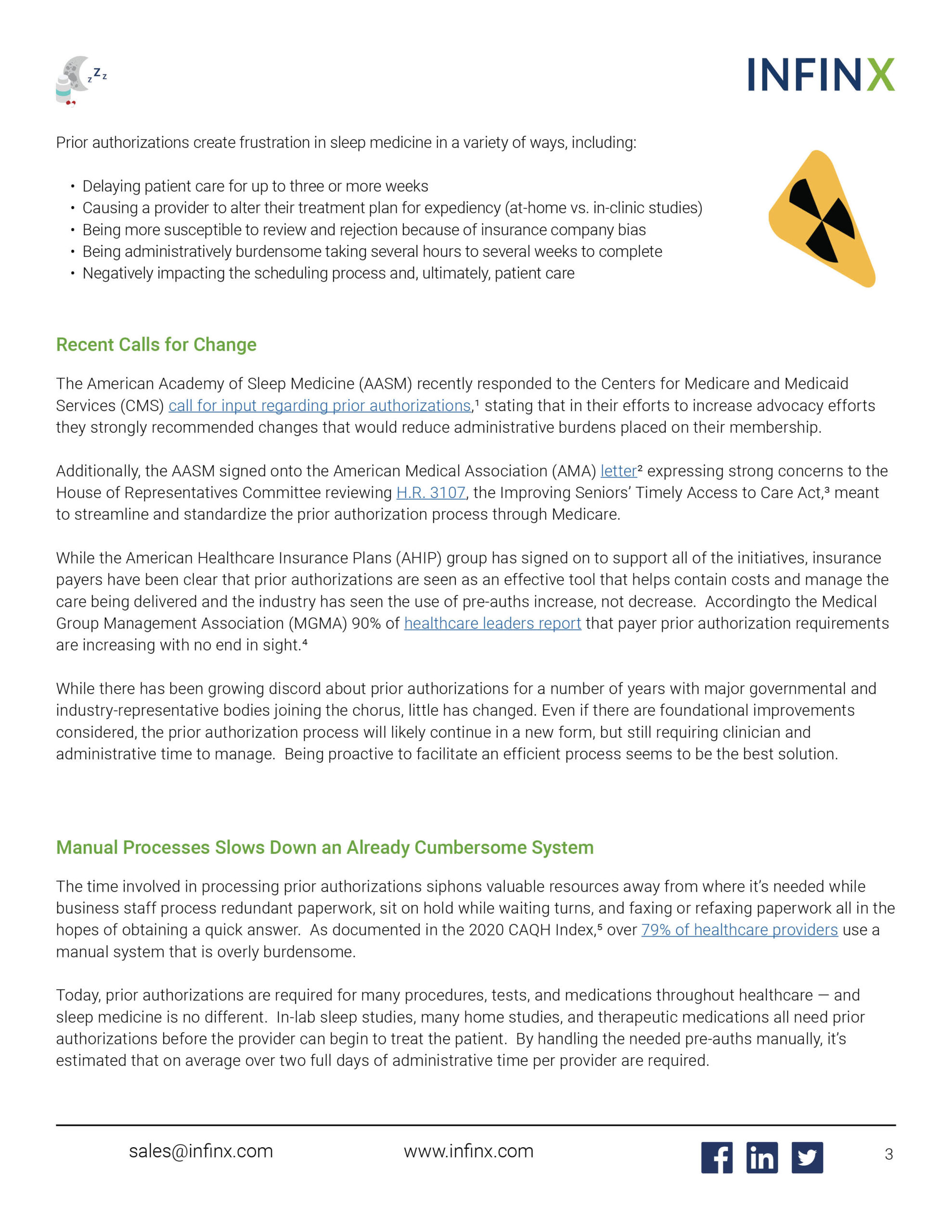 Infinx - White Paper - Alleviating the Prior Authorization Burden in Sleep Medicine June2021 3