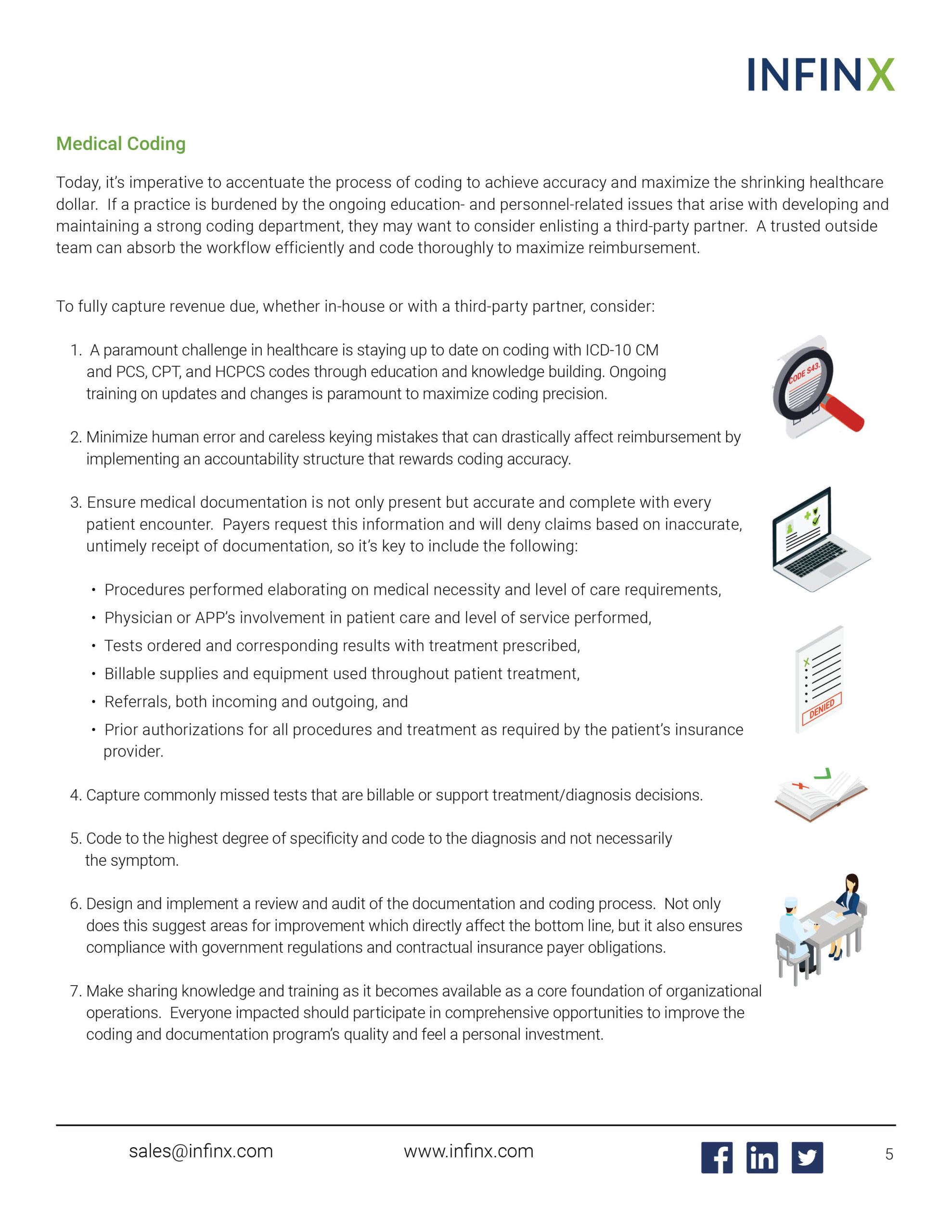 Infinx - White Paper - Optimizing Revenue using a Third-Party Medical Coding and Billing Team June2021 5