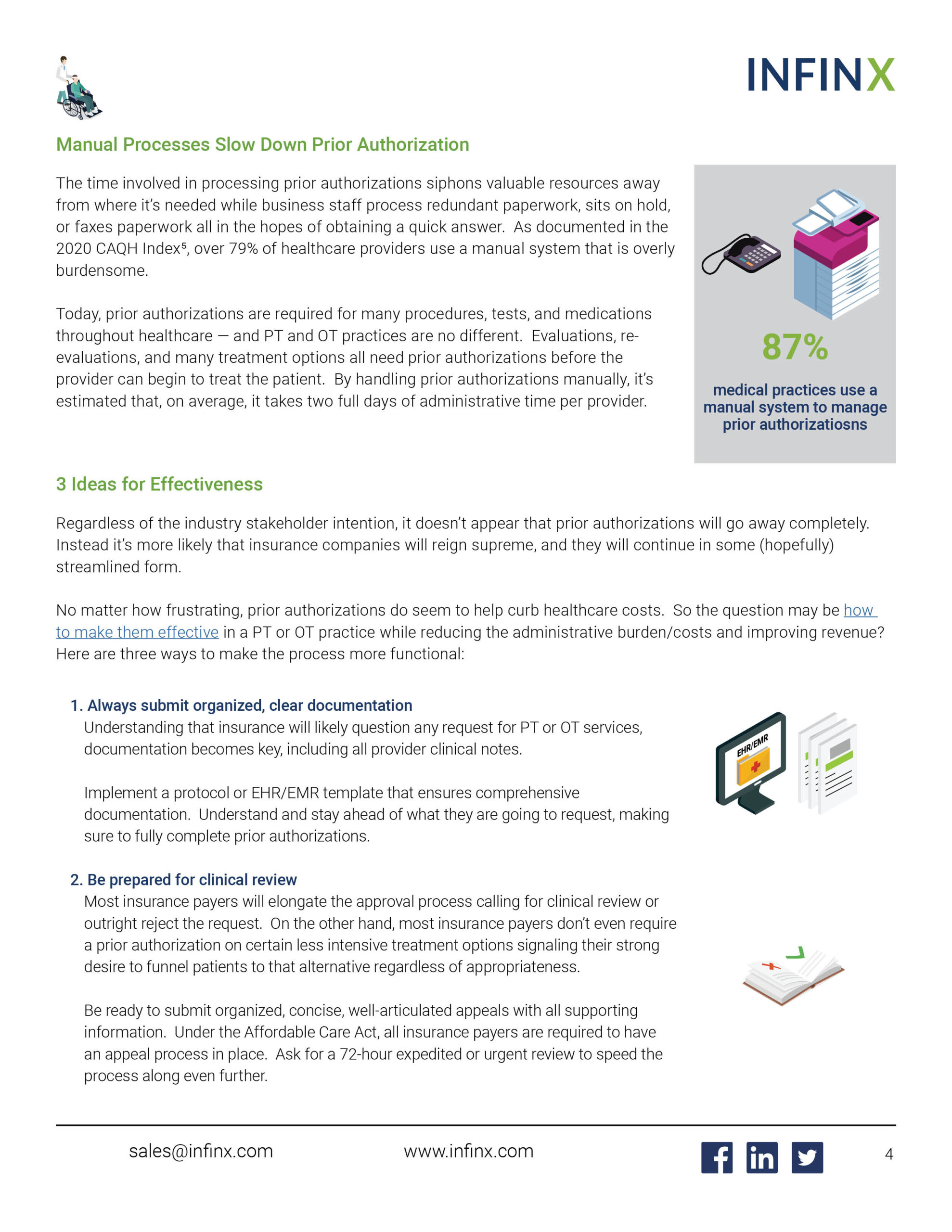 Infinx - White Paper - Taming the Prior Authorization Burden in Physical Therapy and Occupational Therapy June2021 4