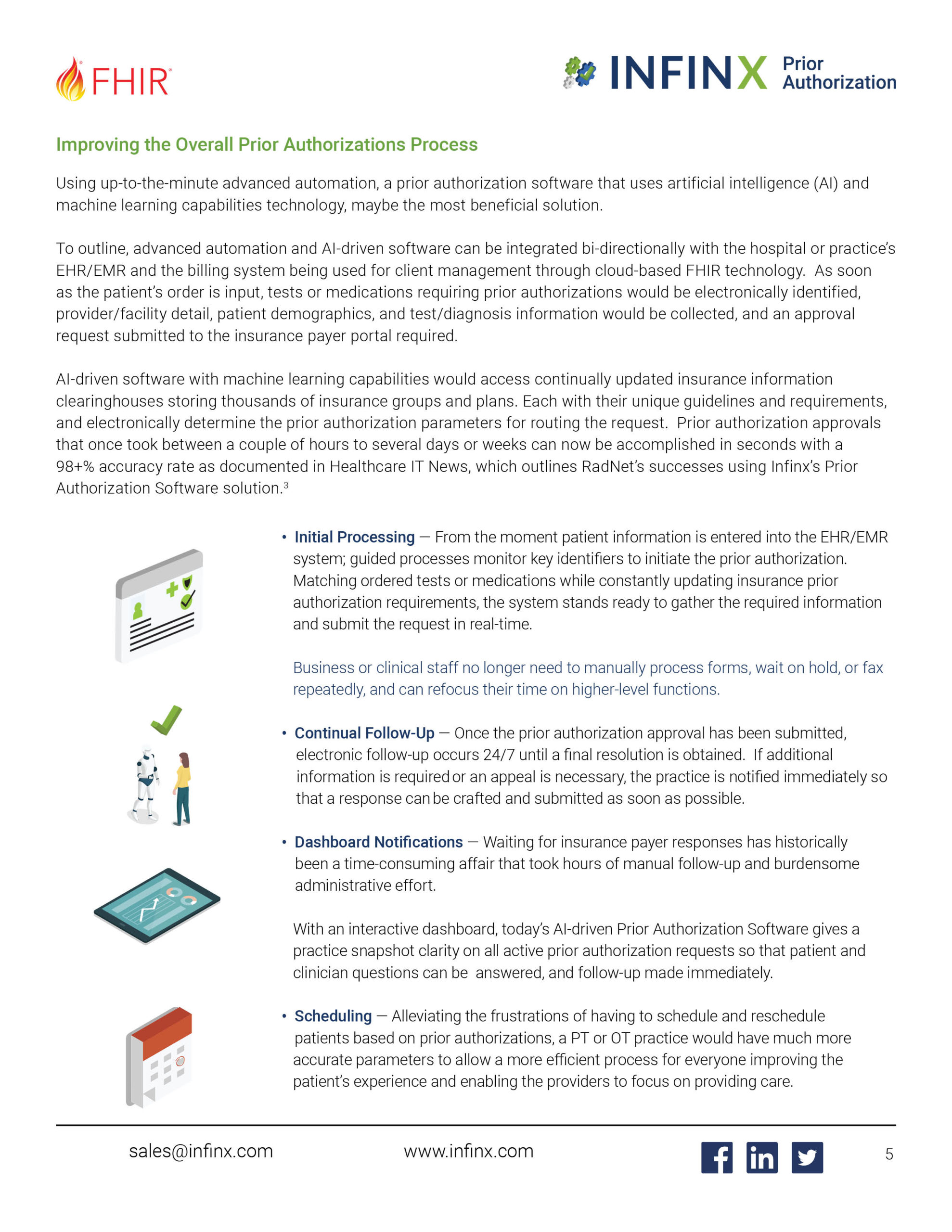 Infinx - White Paper - How Fast Healthcare Interoperability Resources (FHIR) Positively Impact Automated Prior Authorizations July202 1 5