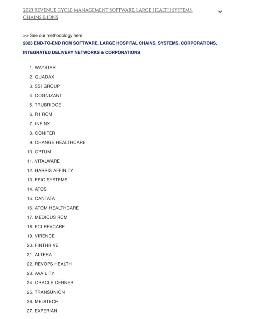 Infinx - News - Black Book Research Names Infinx In Top 10 For 2023 Revenue Cycle Management Software Large Hospital System Chains