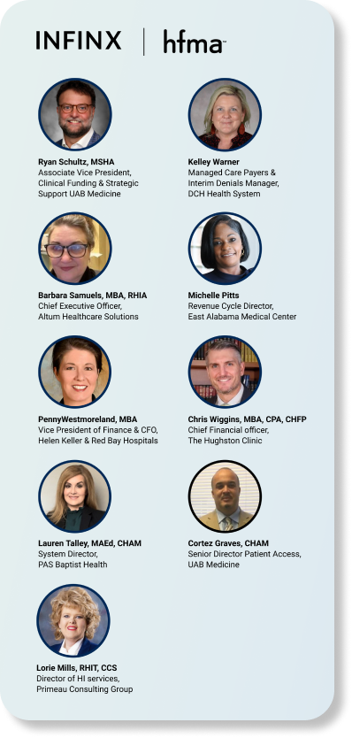 Infinx - Tradeshow Event - Alabama HFMA 2024 Denials Bootcamp - Sponsored Panel