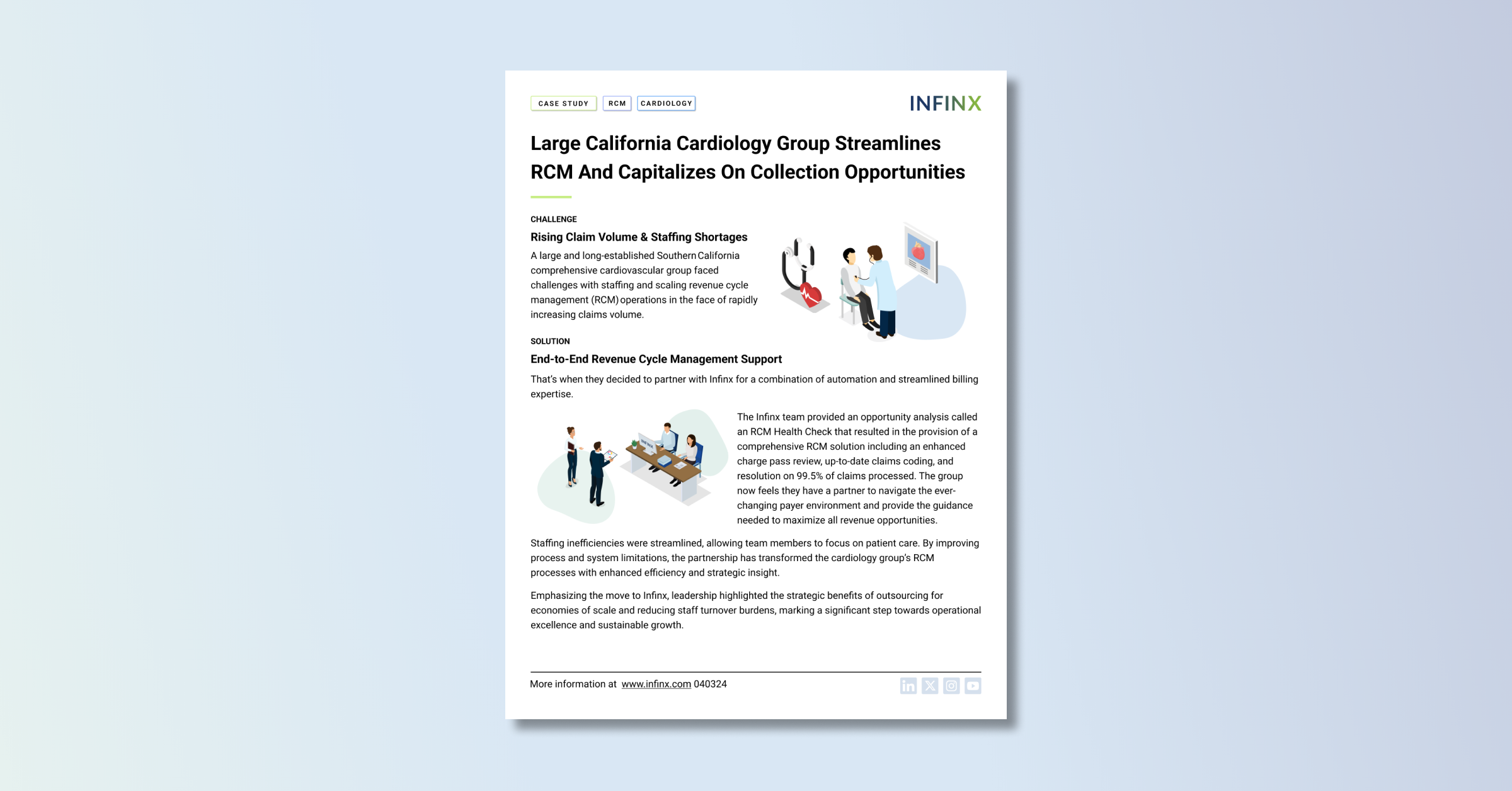 Infinx - Case Study - Large Cardiology Group Streamlines RCM And Capitalizes On Collection Opportunities - Featured Image
