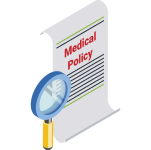 Medical Policy w/ Magnifying Glass