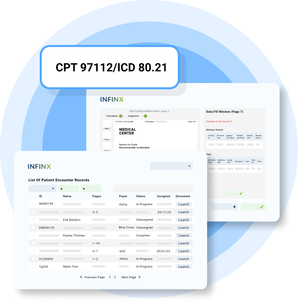 Ensure coding accuracy for therapy-specific services Infinx