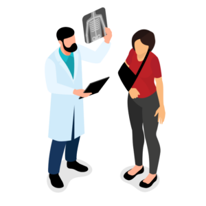 Infinx Icon - Doctor looking at patients xray